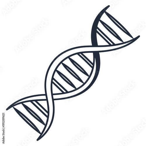 Teal dna double helix white background biology genetics