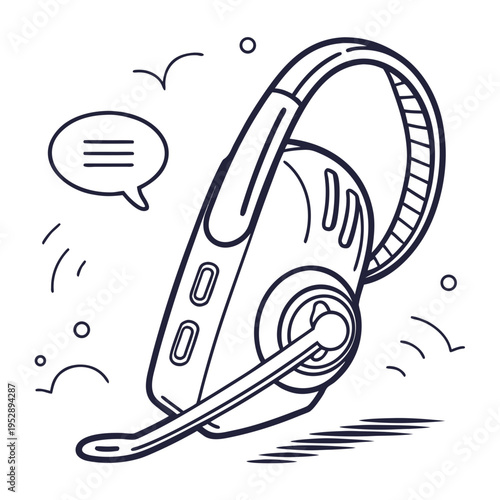 A headset with a microphone