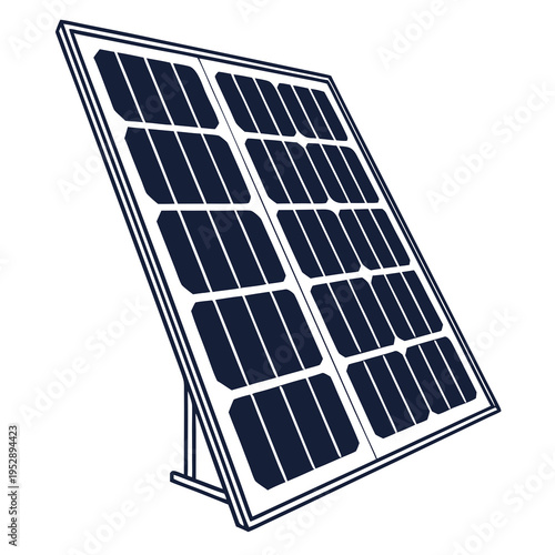 Solar panel on a stand
