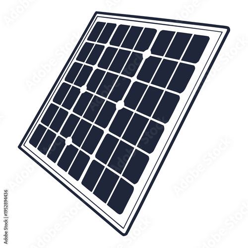 Solar panel with dark blue photovoltaic cells