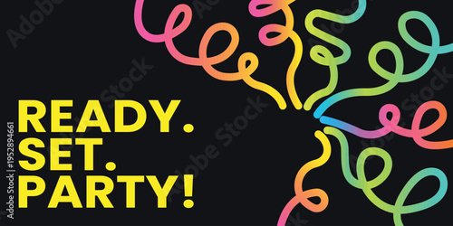 Colorful Party Streamers Celebration Background
