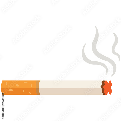 Cigarette Smoke Icon Vector Illustration