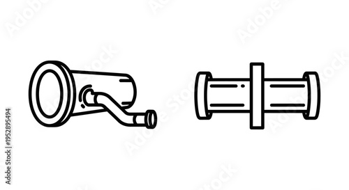 Outline icons for split tunneling and split tunnel, representing network traffic separation and secure vpn connections