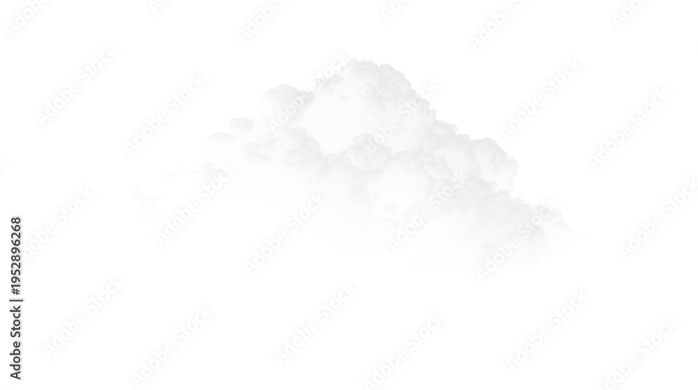 Obraz premium White clouds on a transparent background floating gently in the sky during daytime