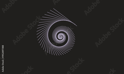 minimal geometric pattern, spiral wireframe, digital spiral background, futuristic line art, trippy spiral