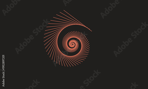 minimal geometric pattern, spiral wireframe, digital spiral background, futuristic line art, trippy spiral