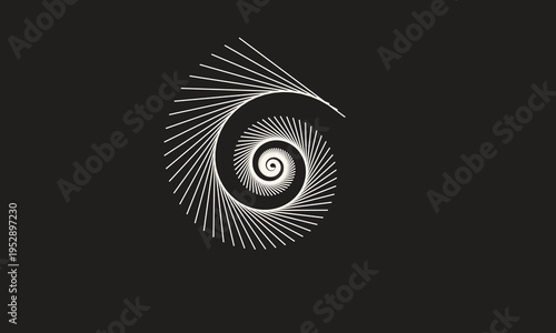 minimal geometric pattern, spiral wireframe, digital spiral background, futuristic line art, trippy spiral