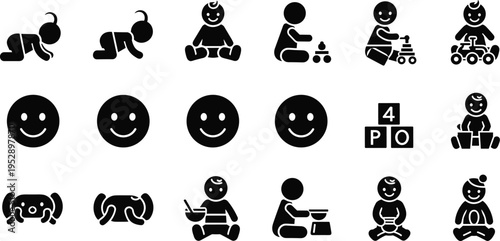 Cute Bee Vector Collection with Six Different Cartoon Honeybee Characters for Children Coloring Book Pages Garden Insect Icons Isolated on White Background for Kids