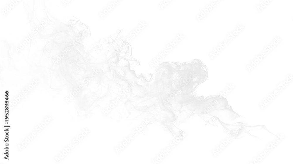 Obraz premium White smoke billows and swirls on a transparent background during a late evening event under clear sky conditions