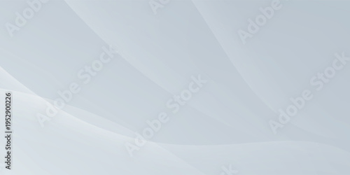 Minimalist abstract background featuring soft gray wave shapes with smooth gradients and layered curves. Clean and modern design suitable for presentations, websites, banners, and corporate templates.