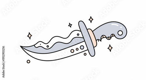 vector illustration of a knife