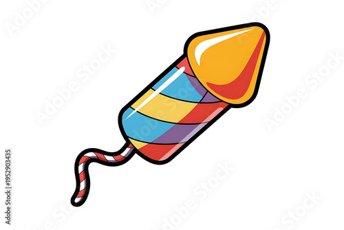 Cartoon firecracker for parties and celebrations