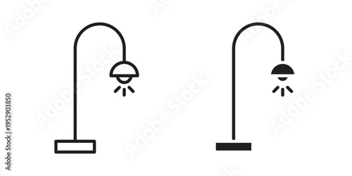 Street light icon simple outline style. Editable stroke EPS 10