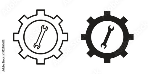 Tools and Service icon simple outline style. Editable stroke EPS 10