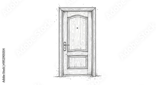 old door isolated on white