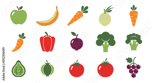 Assorted Fresh Fruit and Vegetables.