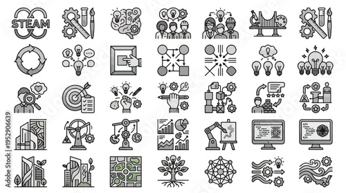 Business Infographic Icons Set for Marketing and Finance Vector illustration