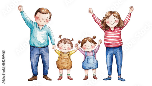 Happy family with children playing together with their dog and enjoying joyful moments