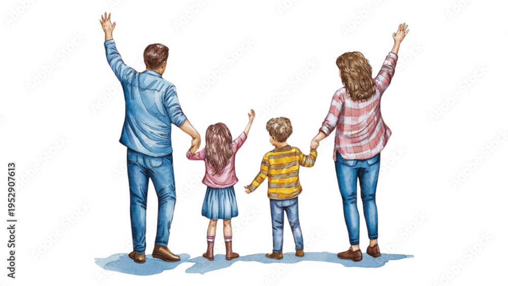 Fototapeta premium a group of happy friends and family including children and parents smiling and having fun together