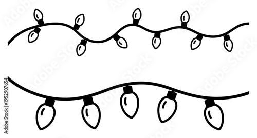 Christmas String Lights Vector Illustration