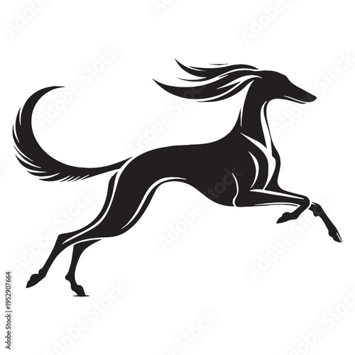 Elegant Saluki Dog Breed Portrait, Ancient Royal Hound, Slim Fast Sighthound, Graceful Arabian Desert Hunter, Loyal Companion, Long Legs, Smooth Coat, Noble Expression, Classic Canine Beauty.