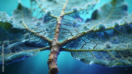 A close-up of leaves on a plant