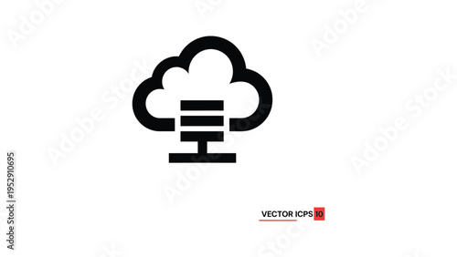 Cloud computing infrastructure with server racks symbolizing data centers