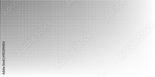 Dotted gradient halftone background. Horizontal seamless dots pattern in pop art style. Abstract modern stylish texture. Vector illustration.