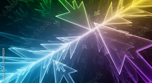 Multicolor Neon Light Burst.