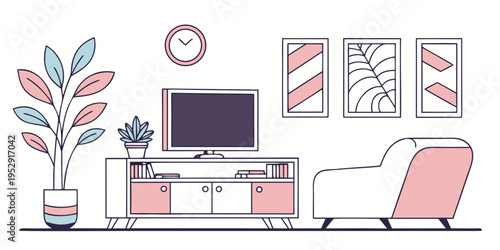 A cozy living room with a television and a comfortable sofa