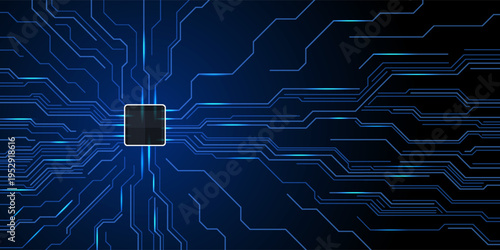 Circuit board. Technology background. Central Computer Processors CPU concept. Motherboard digital chip.