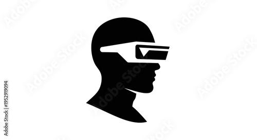 Virtual Reality Headset Icon: Futuristic Technology and Immersive Experience