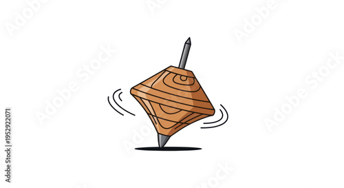 Wooden Spinning Top Toy