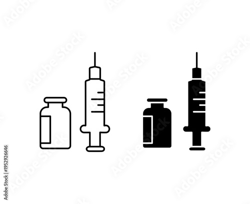 Insulin icon with editable stroke. Black solid icons