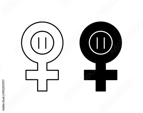 Menopause symbols icon with editable stroke. Black solid icons