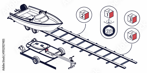 Boat being loaded onto a trailer with a winch and straps