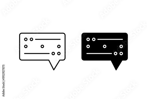Morse code icon with editable stroke. Black solid icons