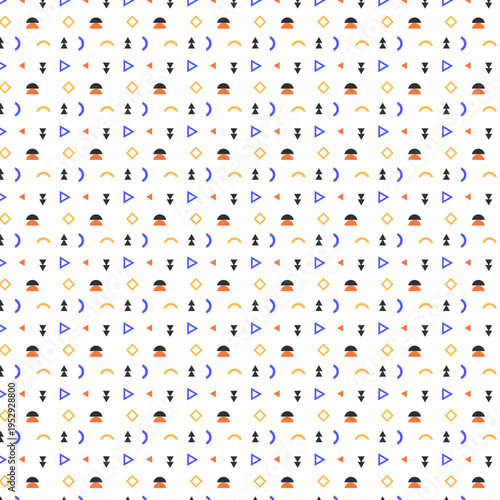 Fotografija Seamless abstract geometric pattern featuring a repeating motif of minimal shape