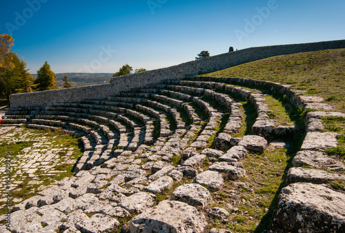 Sicily landmarks: the greek theater of Palazzolo Acreide, in the province of Syracuse