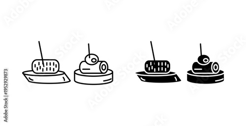 Spanish snack icon with editable stroke. Black solid icons