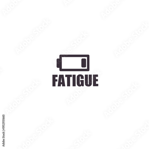 Fatigue symbol with low battery icon