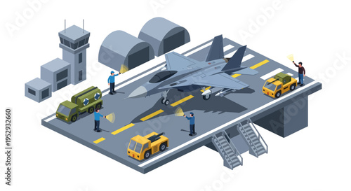 Airplane on airport service road.