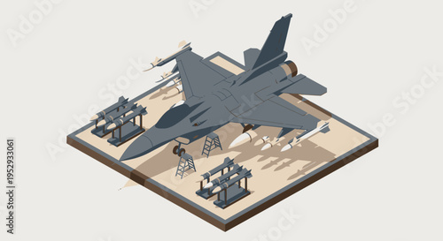 Gray Fighter Jet Airplane Model.