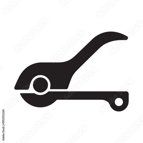 Wallpaper Mural Simple black silhouette of a handheld paper hole puncher Torontodigital.ca