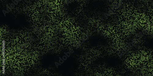 Green holographic tech background. Abstract pixel dots data visualization