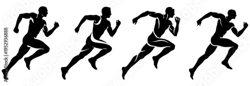 Human Activity Silhouette Set, Running Jumping Pushing Working Parenting and Lifestyle Vector Illustrations Isolated on White Background