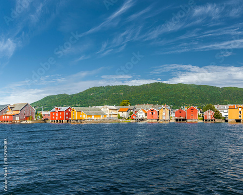 Historical Old houses in Sjøgata in Mosjøen, Northern Norway