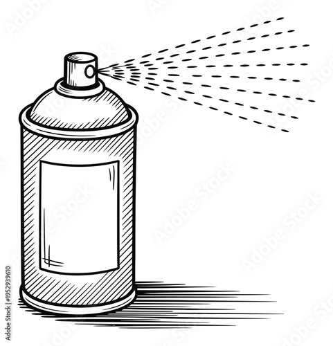 Spray Can Ink Spraying Spraypaint Vector Illustration