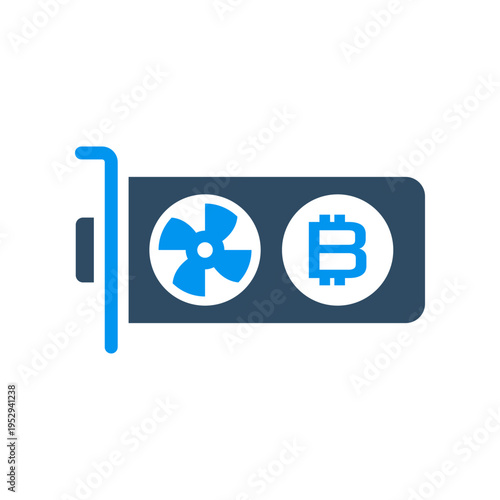 A mining video card symbolizes token extraction