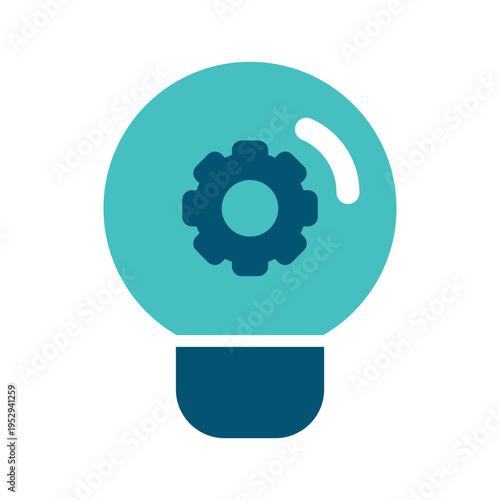 Innovation Idea Gear Lightbulb Symbol